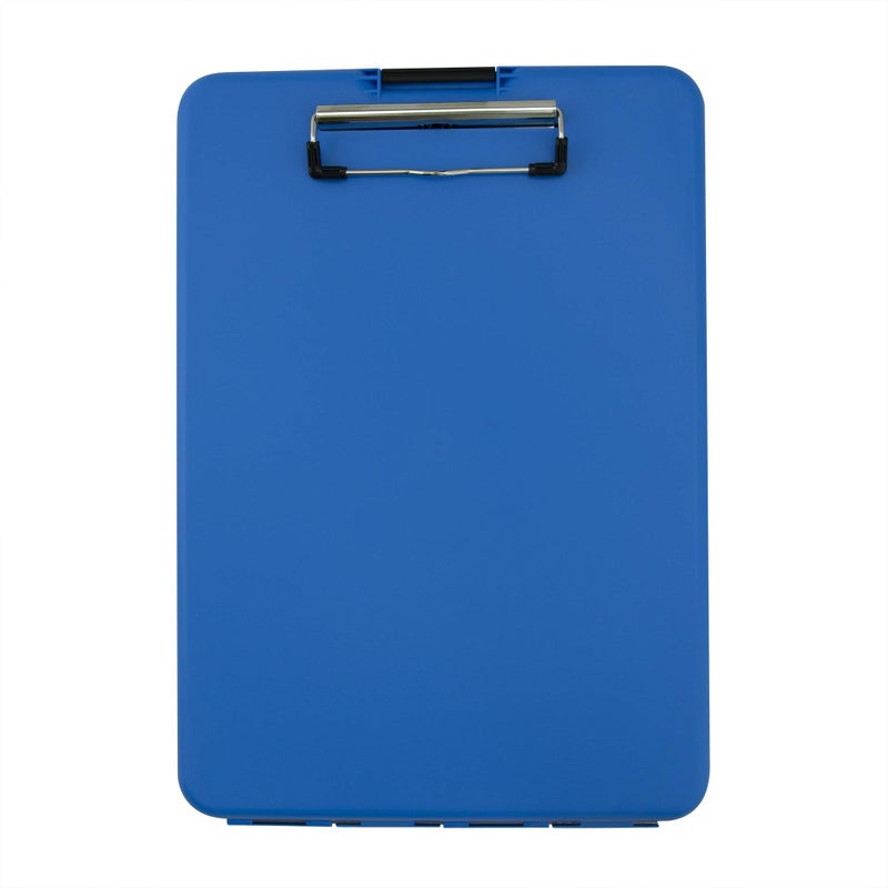 Saunders Blue SlimMate Plastic Storage Clipboard â€“ Light Weight, Polypropylene Clipboard for Students, Teachers, Parents, Sales, Utility, Industrial, Office Professionals. Stationery Items Letter - Image 2